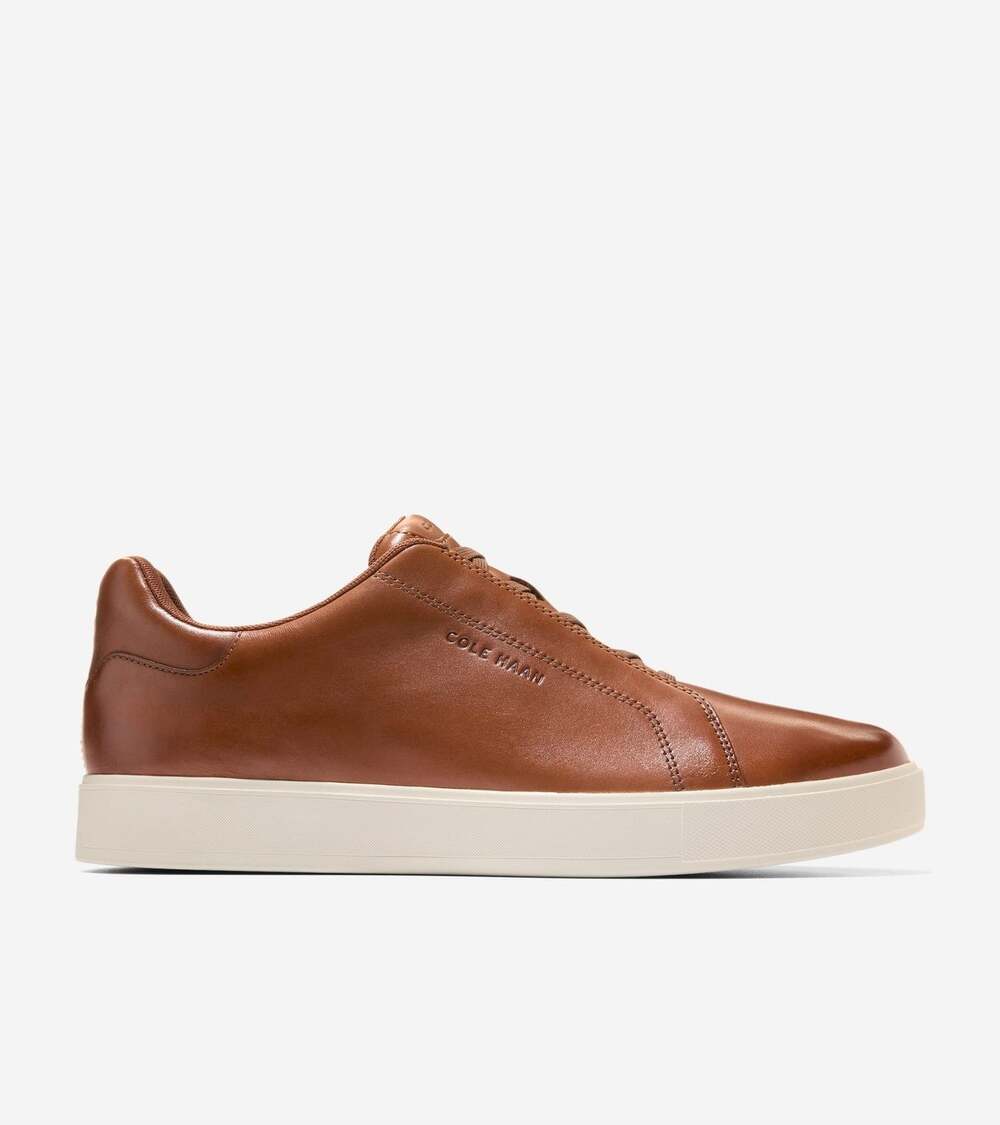Cole Haan Men's GrandPrø Luxe Slip-On Sneakers in British Tan Leather 9.5